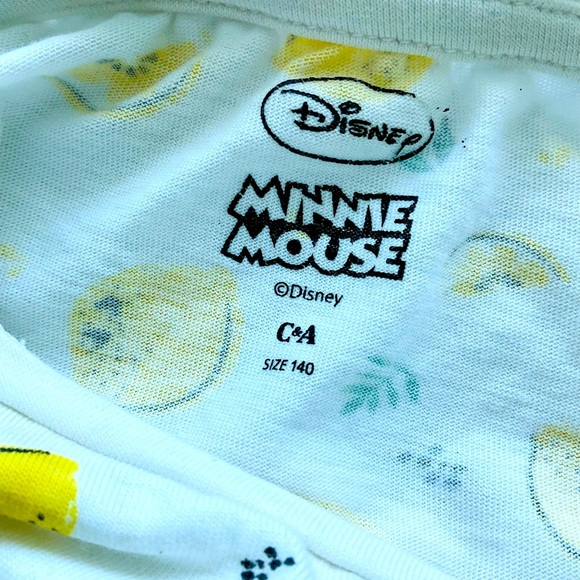 Disney Junior Girls Minnie Mouse Lemons Fringe Top Tee 8-12 YRS Sz 140 - Picture 4 of 6